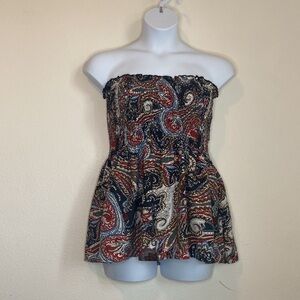 Shein Fun Patterned Tube Top Sz 2XL